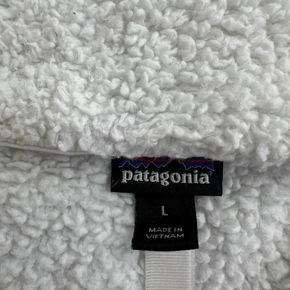 Patagonia White Fleece Pullover Quarter Zip - Picture 3 of 4
